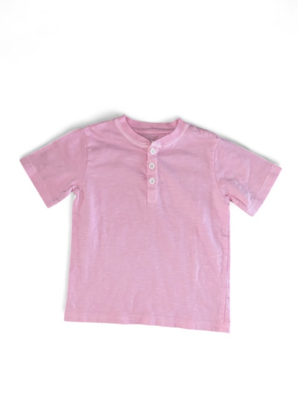 Koala Kids Light Pink Henley Short Sleeve Tee